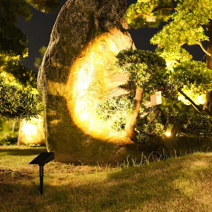 Solar Multi-zoom Spot Light with Waterproof LED and RGB Colors
