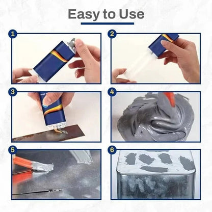 High Strength Metal Repair Glue, Heat Resistant Adhesive for Steel, Aluminum and Cast Iron, Drillable After Cure