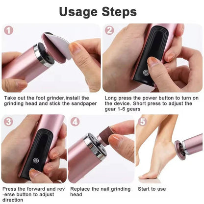 Rechargeable Electric Callus Remover with Dual Speeds