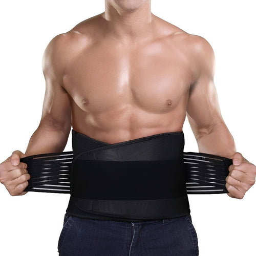 Lower Back Support Belt with Elastic Support and Non Slip Design
