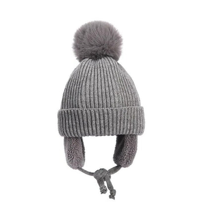 The Warm Kids Knit Beanie Winter Hat with Earflaps