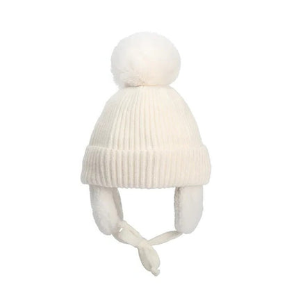 The Warm Kids Knit Beanie Winter Hat with Earflaps