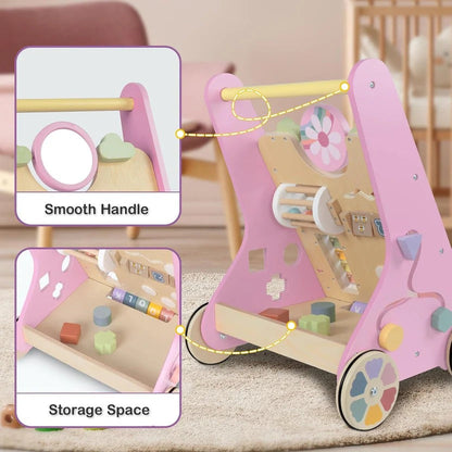 Toddler Skill Center and Wooden Activity Walker