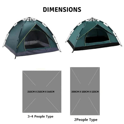 Pop Up Tent with Integrated Frame