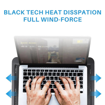6 Fan Mesh Laptop Cooling Stand with Speed Control and USB Hub