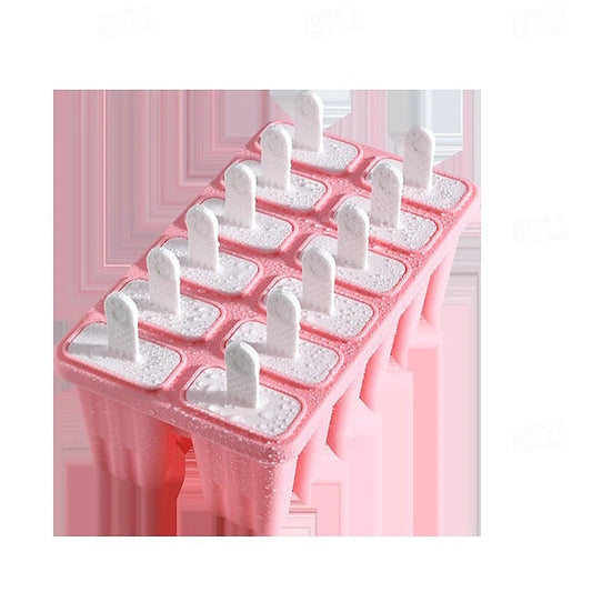 BPA Free Silicone Ice Pop Mold with Sticks for Homemade Popsicles and Frozen Treats