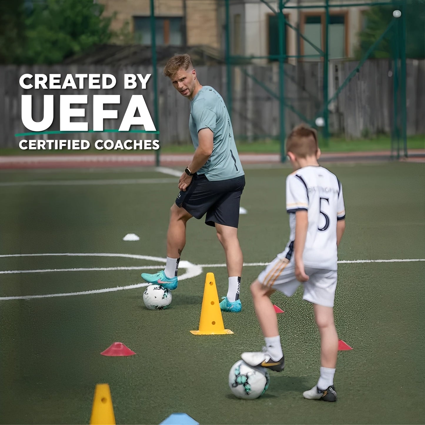 Indoor Football Training Mat with Video Guided Training Sessions