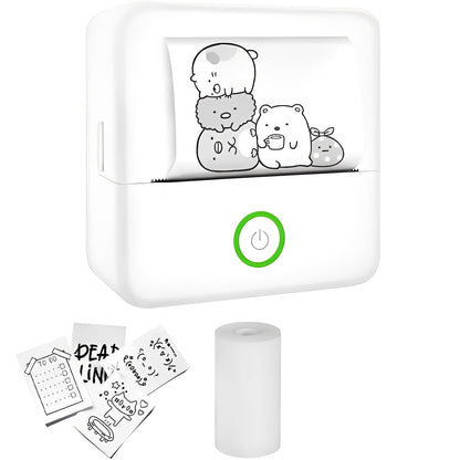 Portable Inkless Thermal Sticker Printer, Bluetooth Photo and Memo Printer
