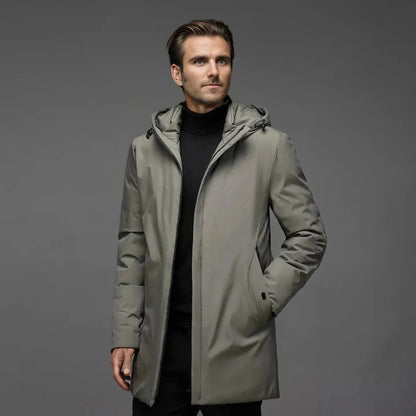 Heavyweight Waterproof Winter Parka for Men with Insulated Fleece Lining
