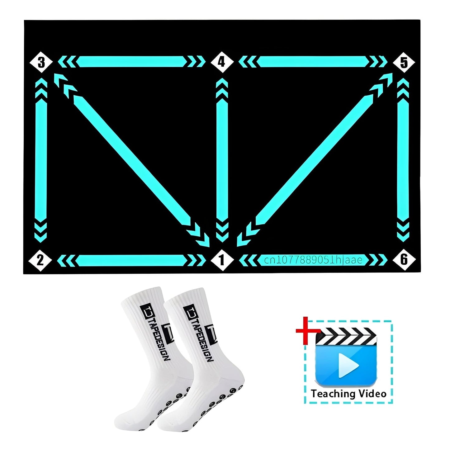 Indoor Football Training Mat with Video Guided Training Sessions
