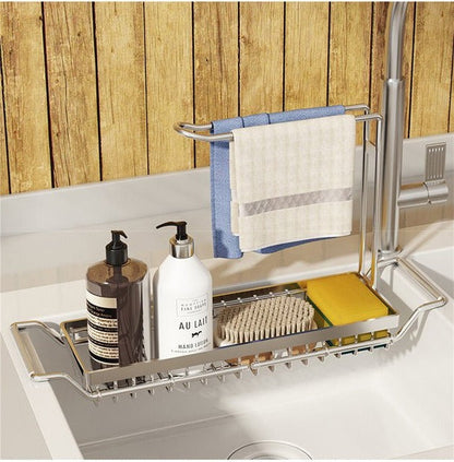Space Saving Adjustable Shelf for Kitchen Sink