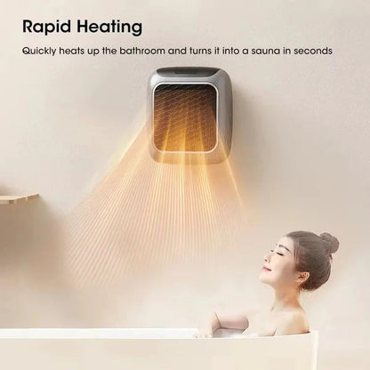 800W Wall Heater, Electric Space Warmer, Remote Control, LED Digital Display