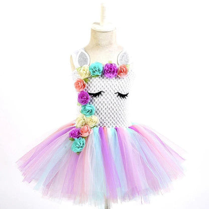 Pastel Princess Gown and Rainbow Unicorn Tutu