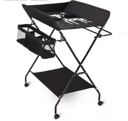 Foldable Baby Changing Table for Bath Use with Height Adjustment