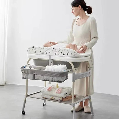 Foldable Baby Changing Table for Bath Use with Height Adjustment