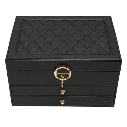 Multilayer Jewelry Storage Organizer with Display Case Design