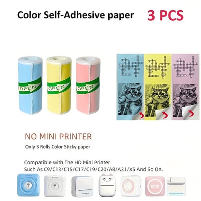 Portable Inkless Thermal Sticker Printer, Bluetooth Photo and Memo Printer