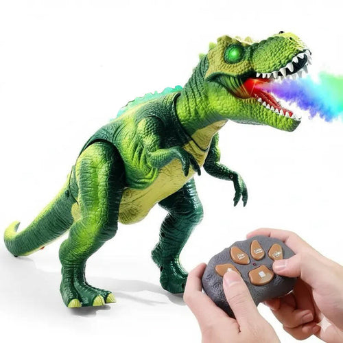 Remote Control T Rex Dinosaur Toy with Mist Spray and Roaring Sounds, Large Rc Dino with Led Lights
