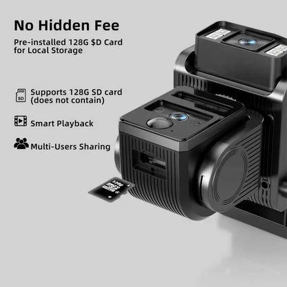 Outdoor Solar CCTV Security Camera with Automatic Tracking, Dual Lens Wireless Security System, 1080P HD, Two Way Audio and IP66 Waterproof