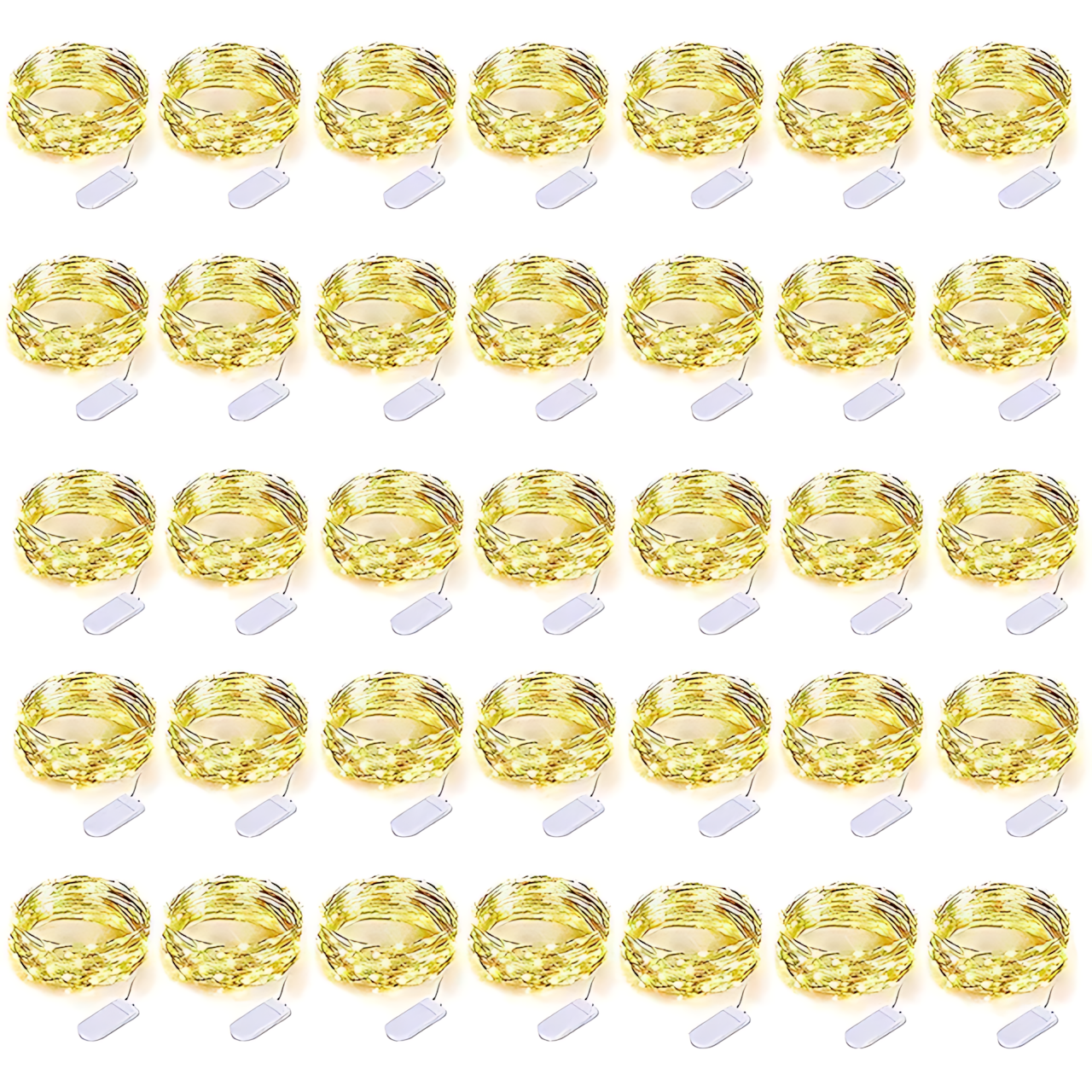 100 Pack Waterproof Mini LED Fairy String Lights with Flexible Silver Wire for Weddings and Party Decor