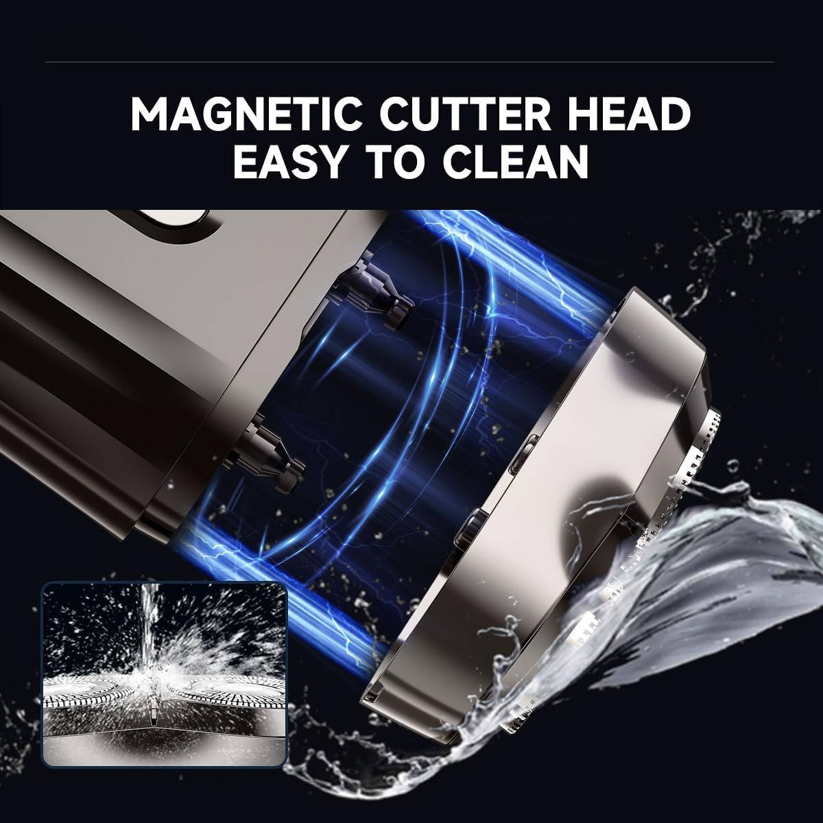 Portable Electric Shaver for Men 100% Waterproof Rotary Razor USB Rechargeable