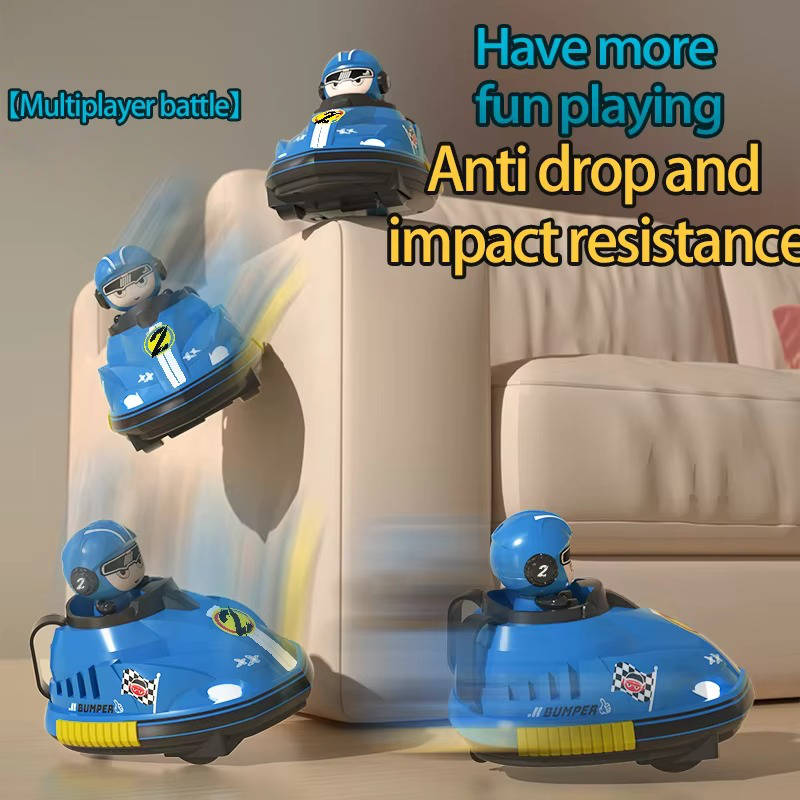 RC Bumper Cars 2 Pack with Ejecting Drivers, Remote Control Battle Cars for Kids Ages 3+