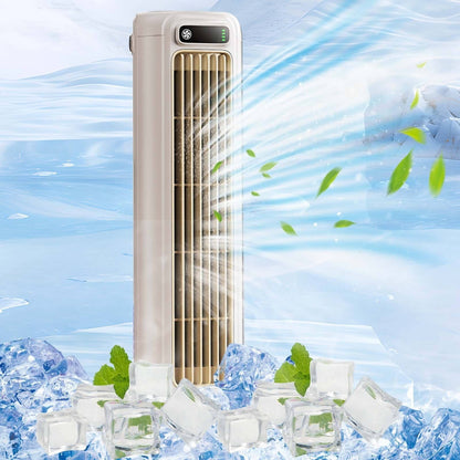 Portable Air Conditioner Cooler, Desktop and Wall Mount Non Drilling Circulating Fan AC Unit, 2000mAh Battery, 3 Speed Adjustable Quiet Cooling