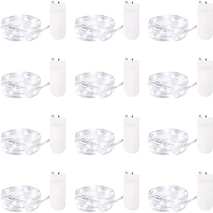100 Pack Waterproof Mini LED Fairy String Lights with Flexible Silver Wire for Weddings and Party Decor