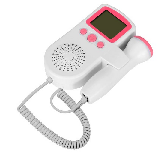 Handheld Fetal Heartbeat Monitor with LCD Display and Noise Filtering Probe