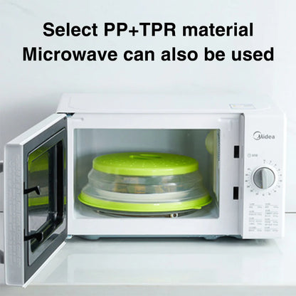 Reusable Silicone Microwave Splatter Guard with Folding Design for Cooking and Food Storage
