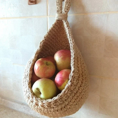 Woven Hanging Basket – Rustic Home Storage and Organization